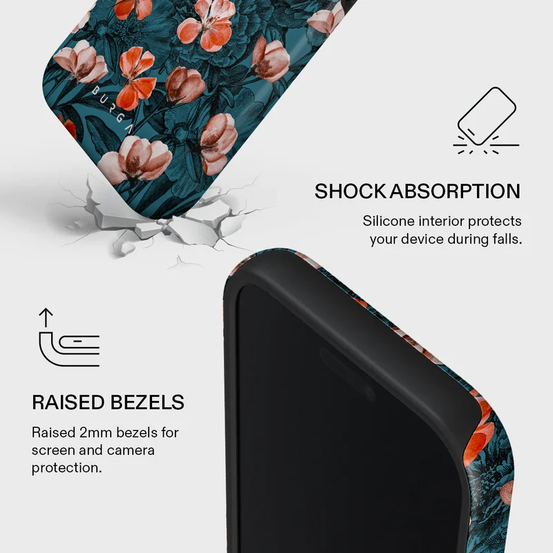 BURGA iPhone 17 Pro No Rain No Flower Premium Case Compatible with Hybrid Dual-Layer Hard Shell + Silicone Protection - Scratch-Resistant Shockproof Mobile Cover