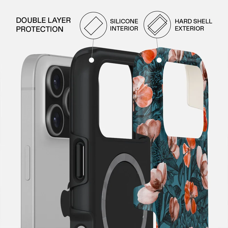 BURGA iPhone 17 Pro No Rain No Flower Premium Case Compatible with Hybrid Dual-Layer Hard Shell + Silicone Protection - Scratch-Resistant Shockproof Mobile Cover