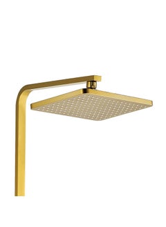 milano Danube Home Teriz Bath Shower With Rod & Rain Shower Complete Set, Brass Rain Shower Complete Set With Rods L 95 x W 43 x H 16 Cm Gold  - Image 5