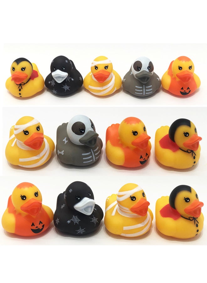 Loquat 6cm Enamel  Duck Party Favors Water-floating Squeezable Quacking Toy Ducks Ornaments For Gifts Decorations-Color:Random 30/bag - Image 3