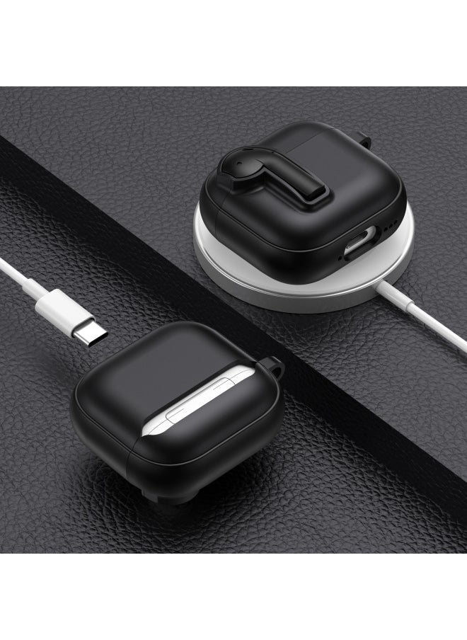 Generic - Suitable For Apple Airpods 4 Protective Case With Lock Switch Creative Headset Bluetooth Case Pro2 Soft Drop-proof Case-Color:White Yellow-Applicable Models:Airpods Pro - Image 1