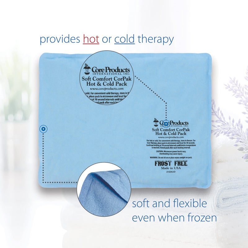 Core Products Soft Comfort CorPak, No Frost Hot and Cold Therapy Pack - 10" x 13", Made in The USA- 2 Pack - Image 3