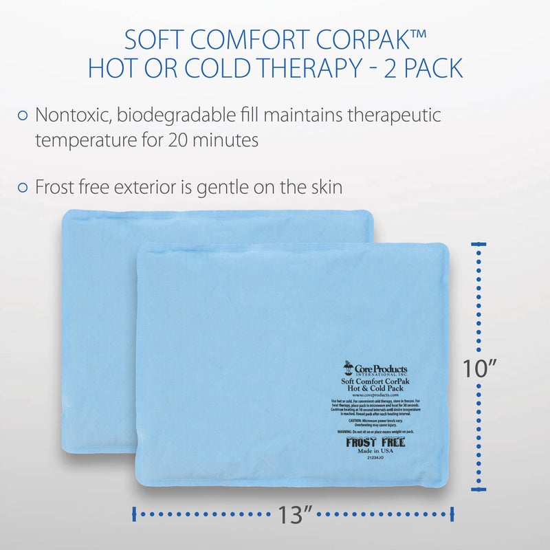 Core Products Soft Comfort CorPak, No Frost Hot and Cold Therapy Pack - 10" x 13", Made in The USA- 2 Pack - Image 4