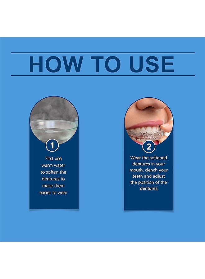 ORALHOE Silicone False Teeth Adjustable Snap On Braces - Comfortable Temporary Dental Restoration Kit, Natural Fit Temporary Dentures Socket for Men and Women - Image 5