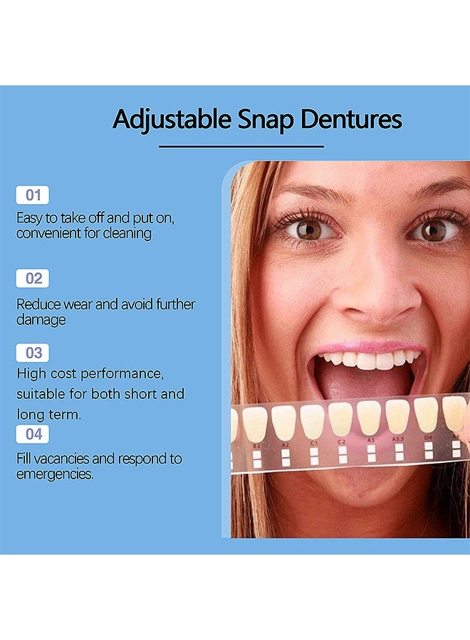 ORALHOE Silicone False Teeth Adjustable Snap On Braces - Comfortable Temporary Dental Restoration Kit, Natural Fit Temporary Dentures Socket for Men and Women - Image 4