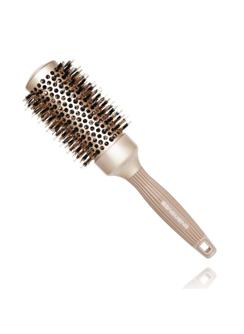 BANGMENG - Round Brush Blow Out with Boar Bristles Nano Thermal Ceramic Ionic Round Hair Brush for Women Blow Drying Enhance Texture for Styling 1 34 inch Barrel - Image 1