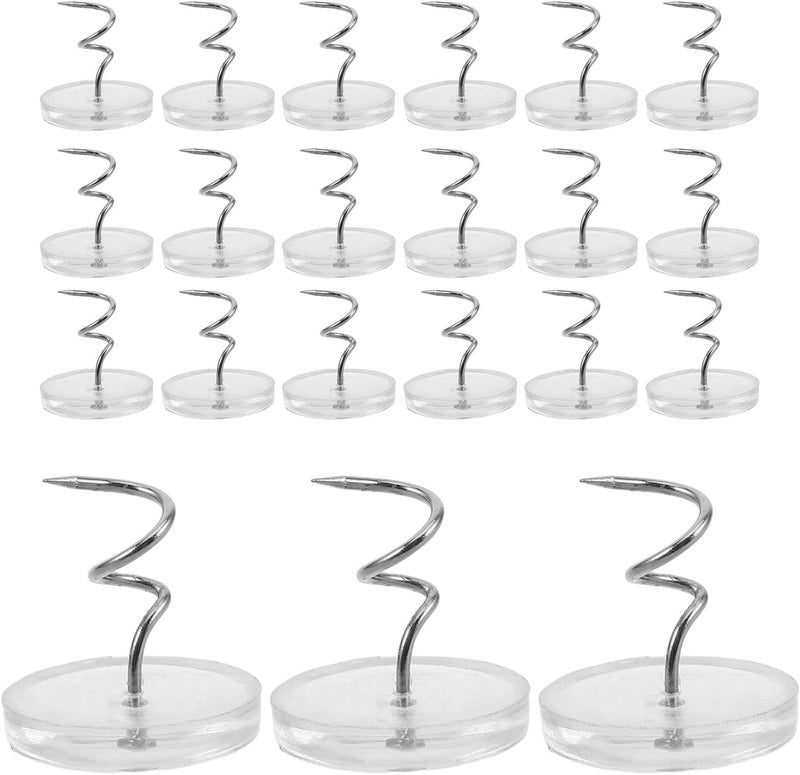 Artibetter 100 Pcs Bed Sheet Holders Upholstery Twist Pins Bedding Fixer Flat Carpet Tacks for Home Furniture Sofa Slipcovers and Bedskirts - Image 1