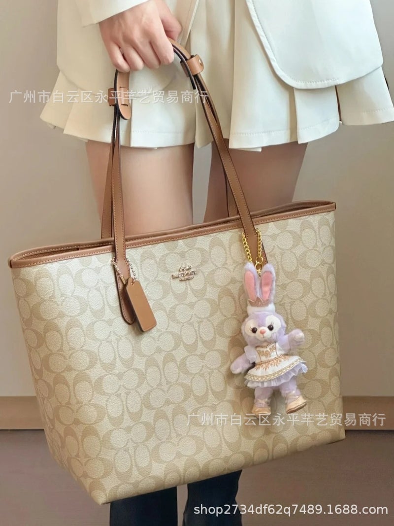 Baikoujia City33 Tote Bag Large Capacity Mummy Bag Fashionable Easiest For Match Shopping Bag Classic Printed Handbag - Image 4