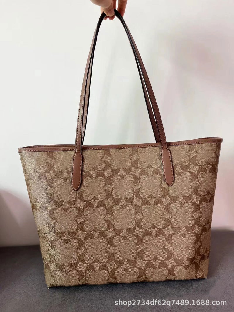 Baikoujia City33 Tote Bag Large Capacity Mummy Bag Fashionable Easiest For Match Shopping Bag Classic Printed Handbag - Image 1