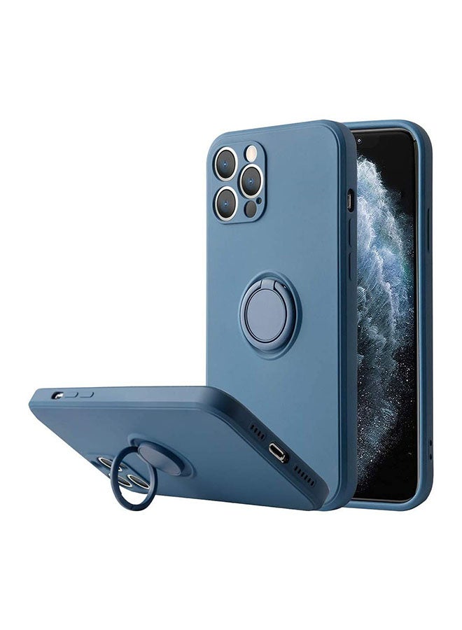 Protective Case Cover With Ring For Apple iPhone 12 Pro Max Blue Blue