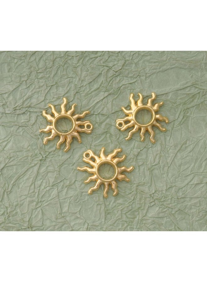 Ruwado 30 Pcs Sun Charms Hollow Metal Vintage Celestial Pendants Beads for Jewelry Making Kit Finding Supplies Bracelets Necklace Earring Key Chain DIY Crafting Project (Gold) - Image 5
