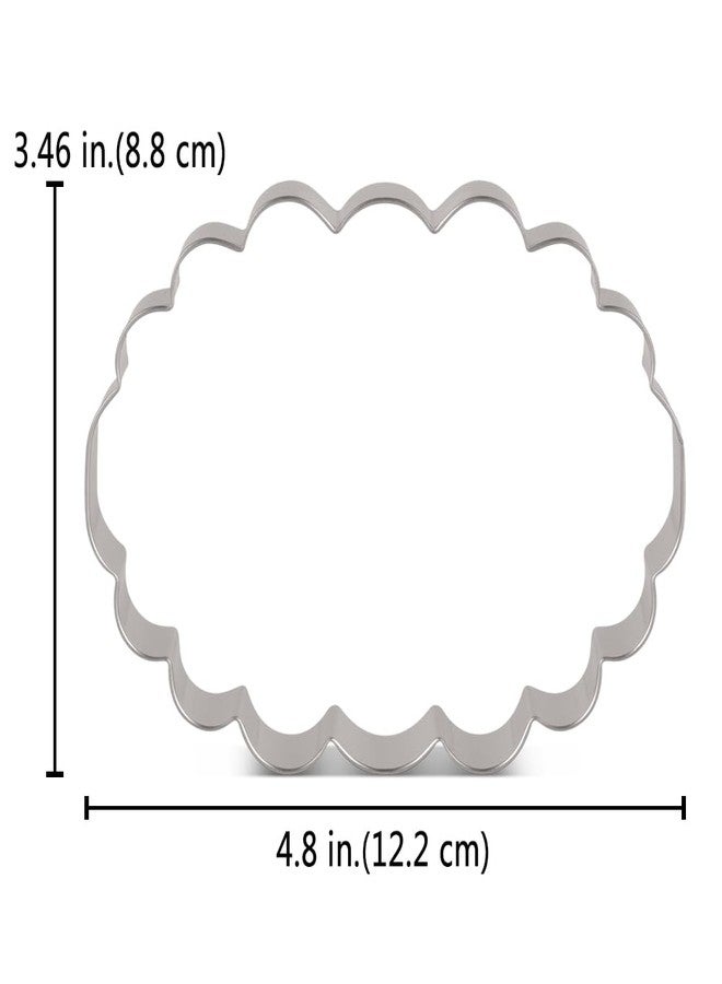 LILIAO قطاعة بسكويت على شكل لوحة ذات حواف مزخرفة من LILIAO - 4.8 × 3.46 بوصة - ستانلس ستيل - Image 2