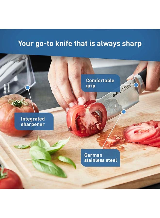 Tefal Ever Sharp Chef Knife | 16.5 cm | Built-In Sharpener | Safe Technology | All-Around Kitchen Knife | German Stainless Steel | Universal Storage | K2569004 - Image 4