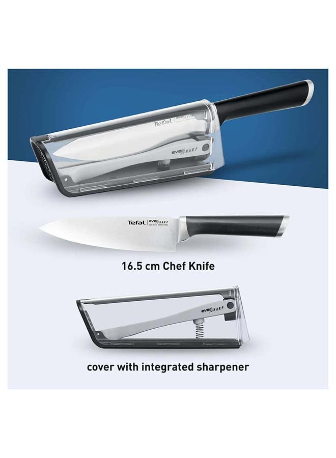Tefal Ever Sharp Chef Knife | 16.5 cm | Built-In Sharpener | Safe Technology | All-Around Kitchen Knife | German Stainless Steel | Universal Storage | K2569004 - Image 3
