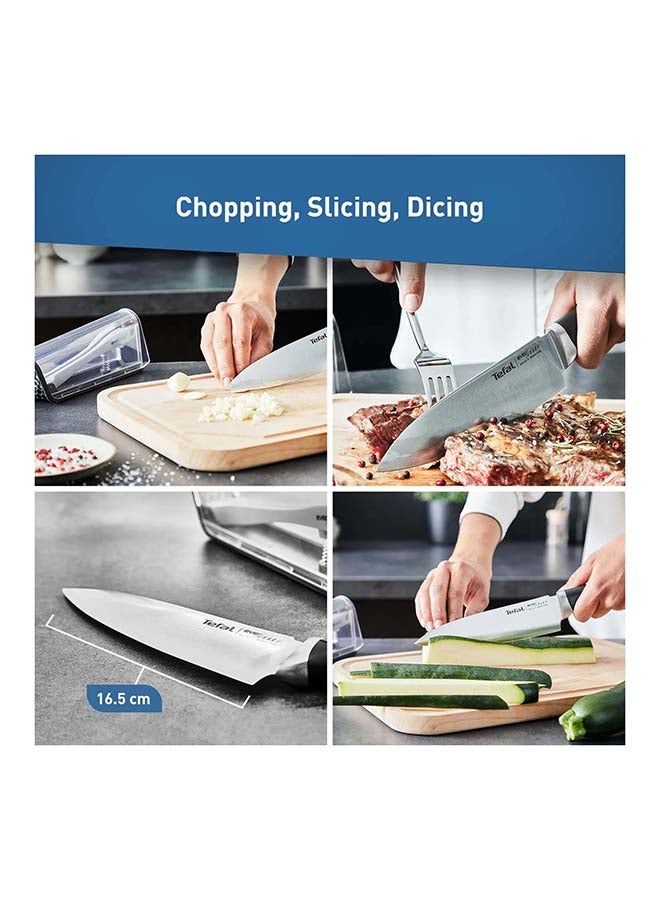 Tefal Ever Sharp Chef Knife | 16.5 cm | Built-In Sharpener | Safe Technology | All-Around Kitchen Knife | German Stainless Steel | Universal Storage | K2569004 - Image 5