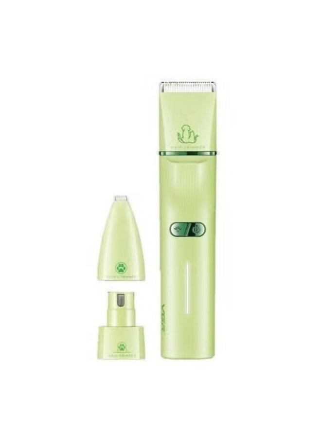 VGR 3 in 1 Pet Clipper for Dogs & Cats V-219 , Rechargeable Grooming Trimmer with Interchangeable Heads, Built in UV Sterilizing Light, Dual Speed Control, Ceramic & Stainless Steel Blades, Type-C Charging & Washable Detachable Head - Image 1