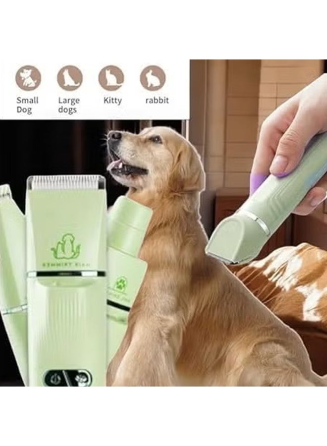 VGR 3 in 1 Pet Clipper for Dogs & Cats V-219 , Rechargeable Grooming Trimmer with Interchangeable Heads, Built in UV Sterilizing Light, Dual Speed Control, Ceramic & Stainless Steel Blades, Type-C Charging & Washable Detachable Head - Image 4