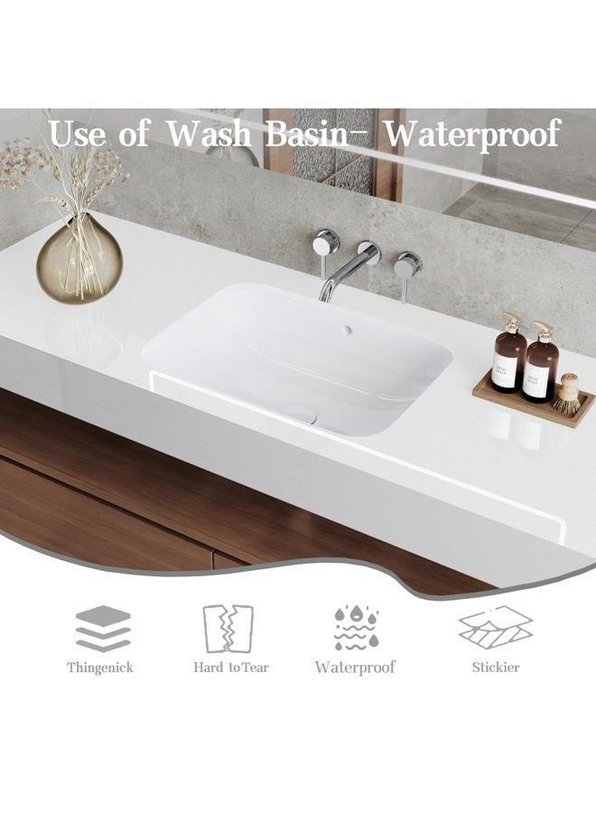 TANONE ورق حائط لاصق ذاتي أبيض لأسطح العمل، لفائف فينيل سميكة، ورق زخرفي مقاوم للماء لتغطية الجدران، خزائن المطبخ، خزائن الملابس، الأثاث مع لمسة لامعة (15.7 بوصة × 78.7 بوصة) - Image 4