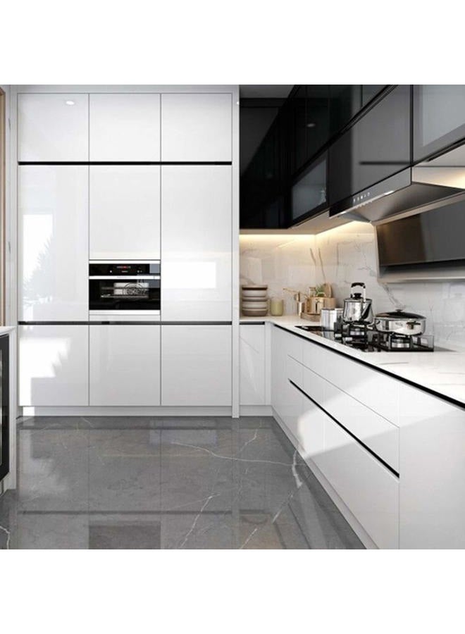 TANONE ورق حائط لاصق ذاتي أبيض لأسطح العمل، لفائف فينيل سميكة، ورق زخرفي مقاوم للماء لتغطية الجدران، خزائن المطبخ، خزائن الملابس، الأثاث مع لمسة لامعة (15.7 بوصة × 78.7 بوصة) - Image 3