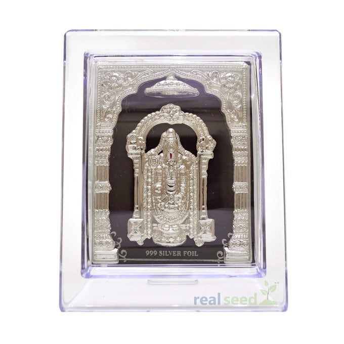 TIRUPATI BALAJI SILVER PLATED PHOTO FRAME | TIRUPATI JI SILVER PLATED PHOTO FRAME | TIRUPATI BALAJI FRAME FOR HOME TEMPLE| GODS PHOTO FRAMES | RELIGIOUS PHOTO FRAMES