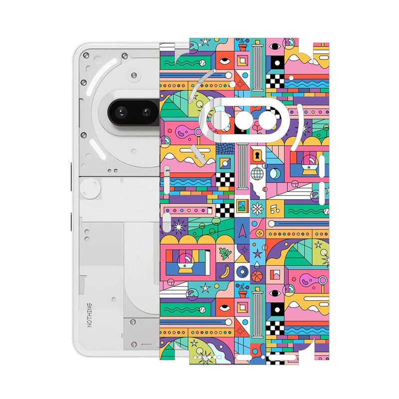 90STETHIX Mobile Skin Sticker Wrap | Compatible for Nothing Phone 3A | Scratchproof Matte Finish | Full Coverage for All Sides & Camera Protection (Design-1) (141) - Image 1