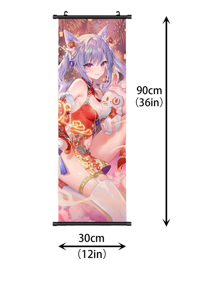 Genshin Impact Character Hanging Scroll Painting Bedroom Mural Home Decoration Painting Two-dimensional Comic Exhibition Poster (YS-4)  - Image 2