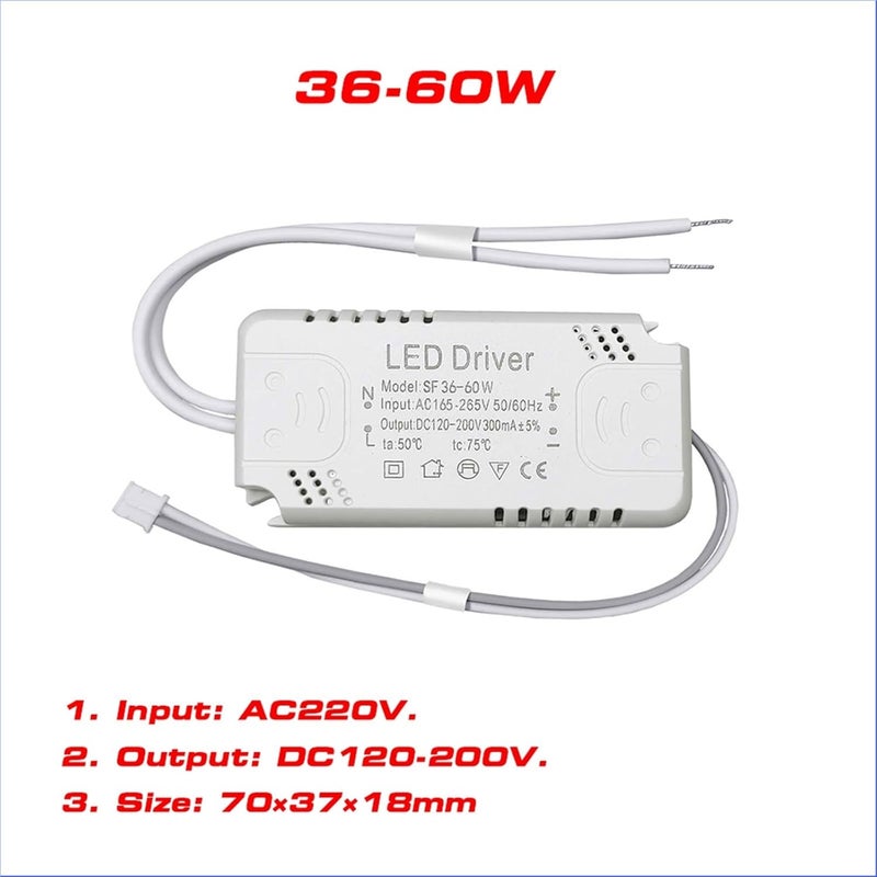 LED Driver Adapter AC165 265V 36 60W for Ceiling Light Replacement Non Isolating Transformer - Image 2