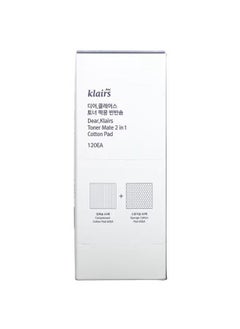 Dear,Klairs Dear, Klairs, Toner Mate 2 In 1 Cotton Pad, 60 Compressed/60 Sponge Cotton Pads 