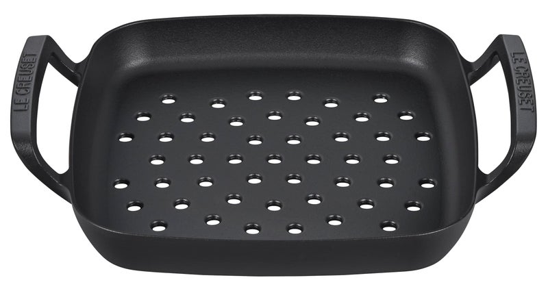 Le Creuset Alpine Outdoor Collection Enameled Cast Iron Square Grill Basket 12