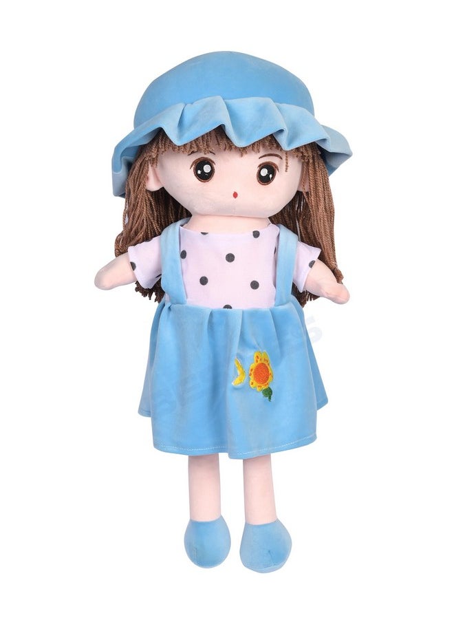 Besties BESTIES Plush Princess Doll 65 cm for Girl in Sturdy Dress with Woolen Hair, Doll for Girls, Toy for Girls, Birthday Gift Girl/Boys, Gift for Girls (Blue)  - Image 1