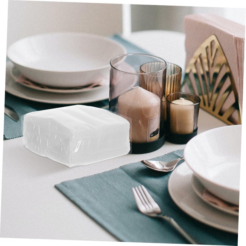 50 قطعة مناديل ورقية سميكة وناعمة مصنوعة من لب الخشب للاستخدام مرة واحدة للفنادق والمطاعم والحفلات والحمامات ومناشف اليد المنزلية - Image 5