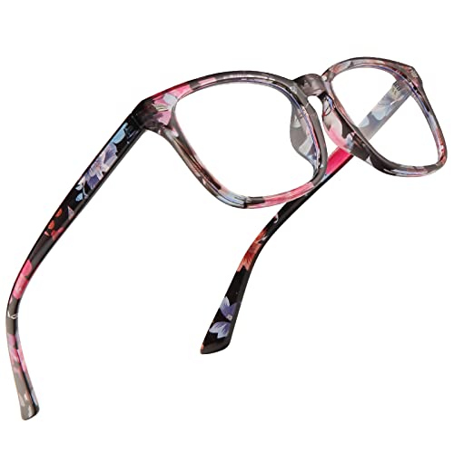 Jectieey Reading Glasses for Women Men Blue Light Blocking UV Filter Computer ReadersAnti Eyestrain EyeglassesFloral 10X - Image 2