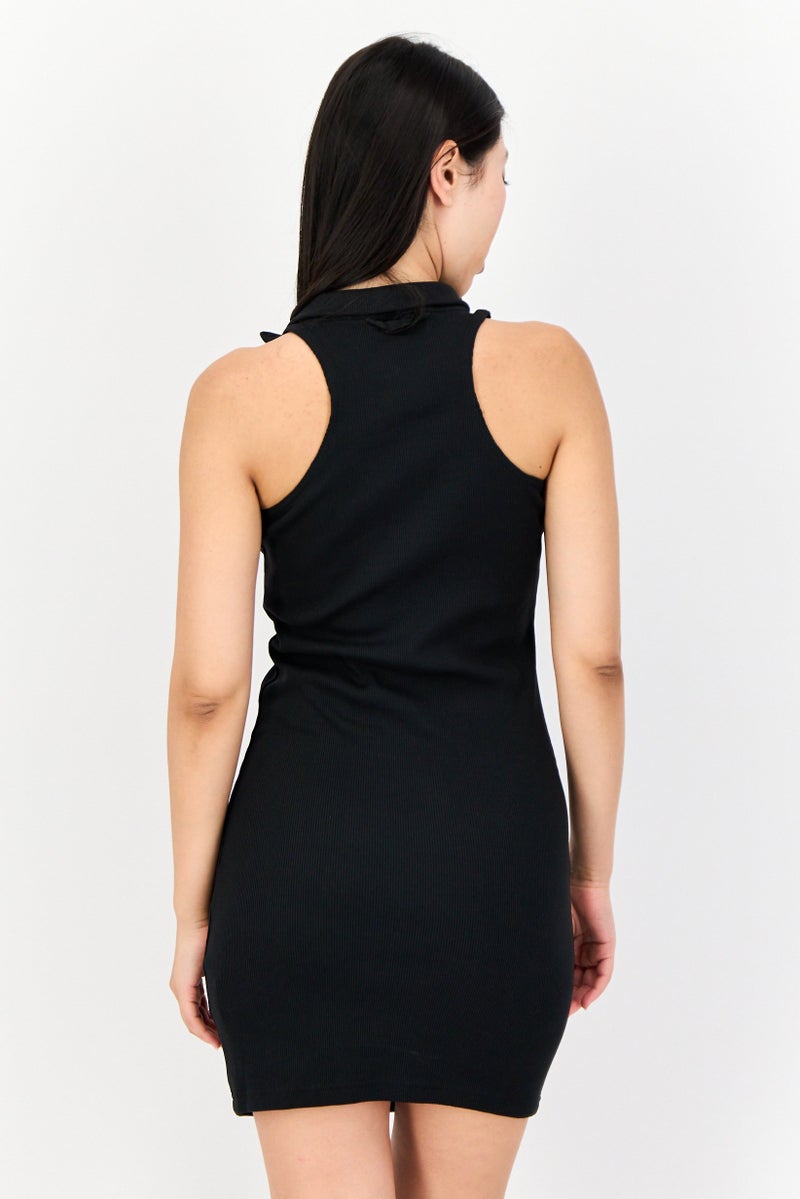 adidas Originals Women 2 In 1 Sportswear Fit Sleeveless Outdoor Dress, Black  - Image 4