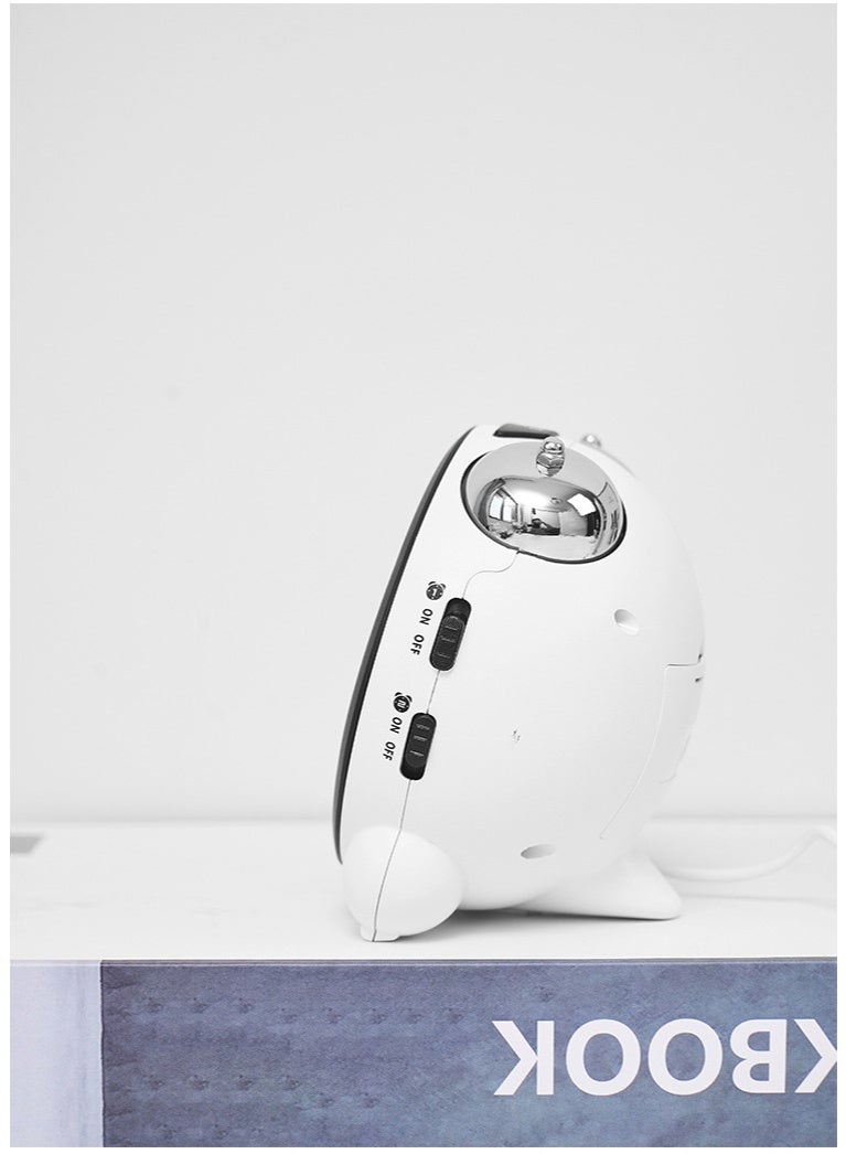 Dual Alarm Clock with Vibration - Adjustable Brightness, Vibrating Alarm Clock Designed For Deep Sleepers Or Those With Hearing Impairments. Easy To Set Up, Equipped With a USB Charging Port, Snooze Function, And Spare Battery (White) - Image 4