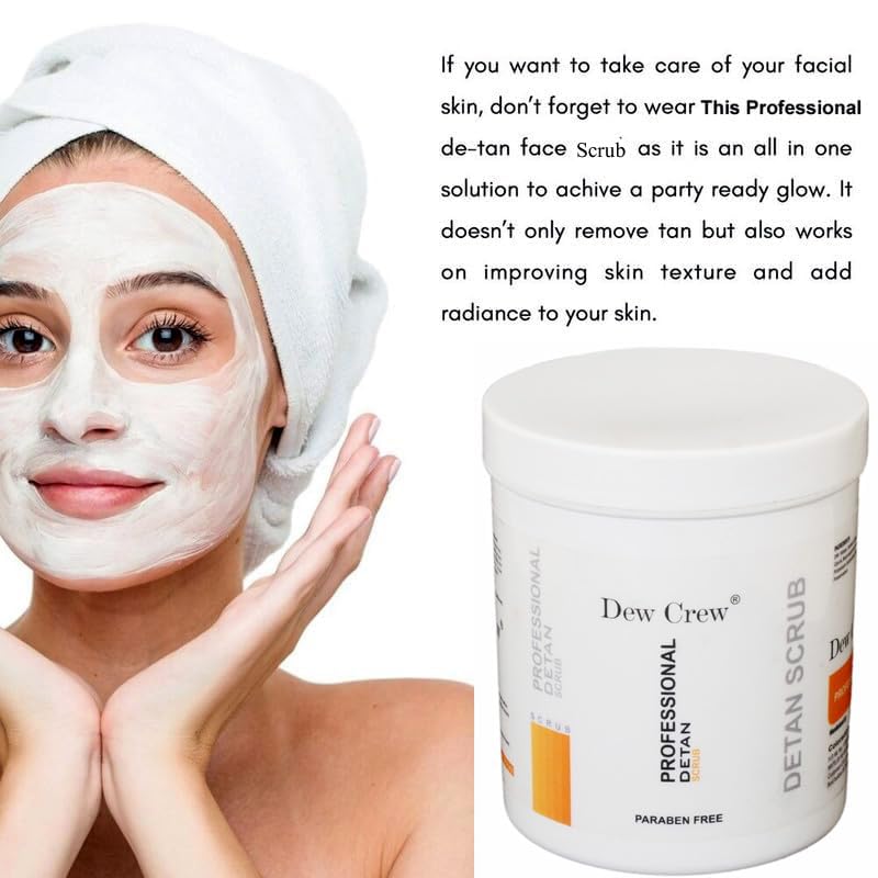 Generic Dew Crew Professional Tan Removal Brightening Revitalizing Scrub Gentle Exfoliation Smooth Clear Complexation Suitable for All Skin Types Blund With Kojic Milk 450gm  - Image 4