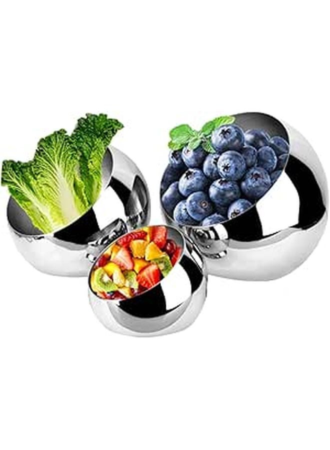Stainless Steel Angled Sauce Bowl For Condiments Fruit Buffet Serving Easy Clean - Image 1