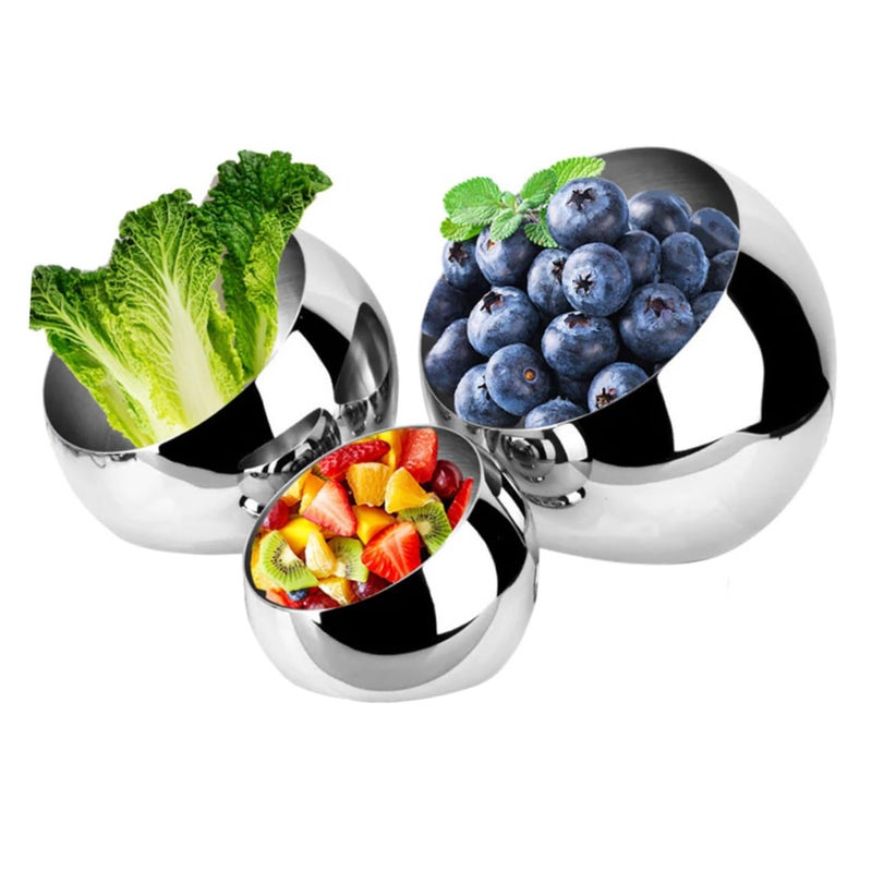 Stainless Steel Angled Sauce Bowl For Condiments Fruit Buffet Serving Easy Clean - Image 2