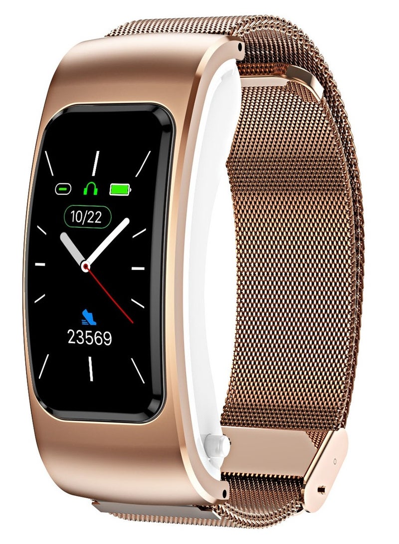 ارواق K60 1.08 بوصة سوار فولاذي سماعة قابلة للفصل الحياة مقاومة للماء ساعة ذكية تدعم مكالمة بلوتوث - Image 1