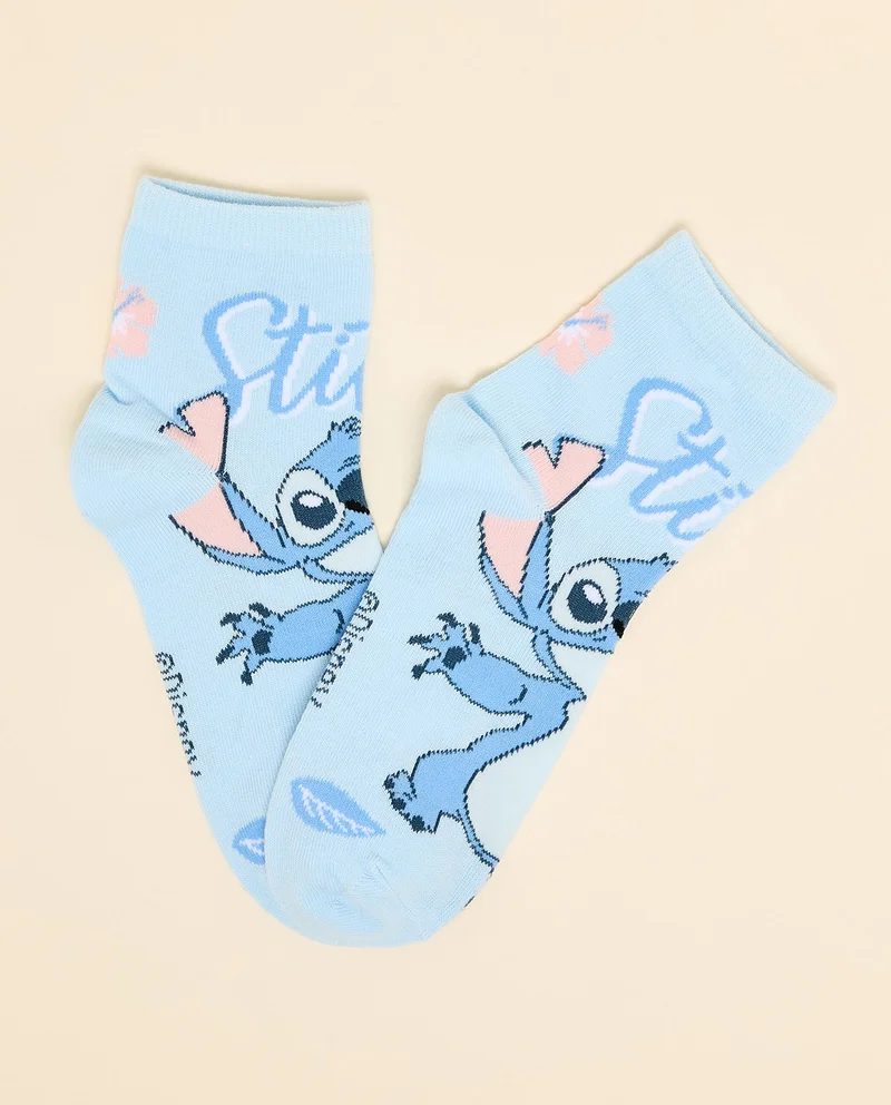 R&B 3 Pack Stitch Print Ankle Socks