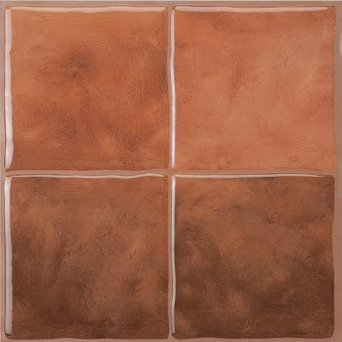 SMART TILES Peel and Stick Backsplash - 5 Sheets of 9" x 9" - 3D Adhesive Peel and Stick Tile Backsplash for Kitchen, Bathroom, Wall Tile, Safi - Image 1