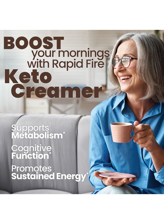 Rapid Fire Ketogenic Creamer Original Flavor - 240 Grams (20 Servings) Healthy Mixer For Coffee Or Tea, Supports Energy & Metabolism, Keto & Paleo Friendly - Image 3