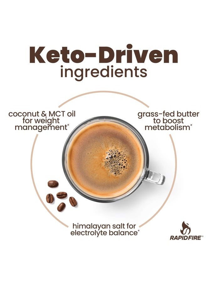 Rapid Fire Ketogenic Creamer Original Flavor - 240 Grams (20 Servings) Healthy Mixer For Coffee Or Tea, Supports Energy & Metabolism, Keto & Paleo Friendly - Image 2