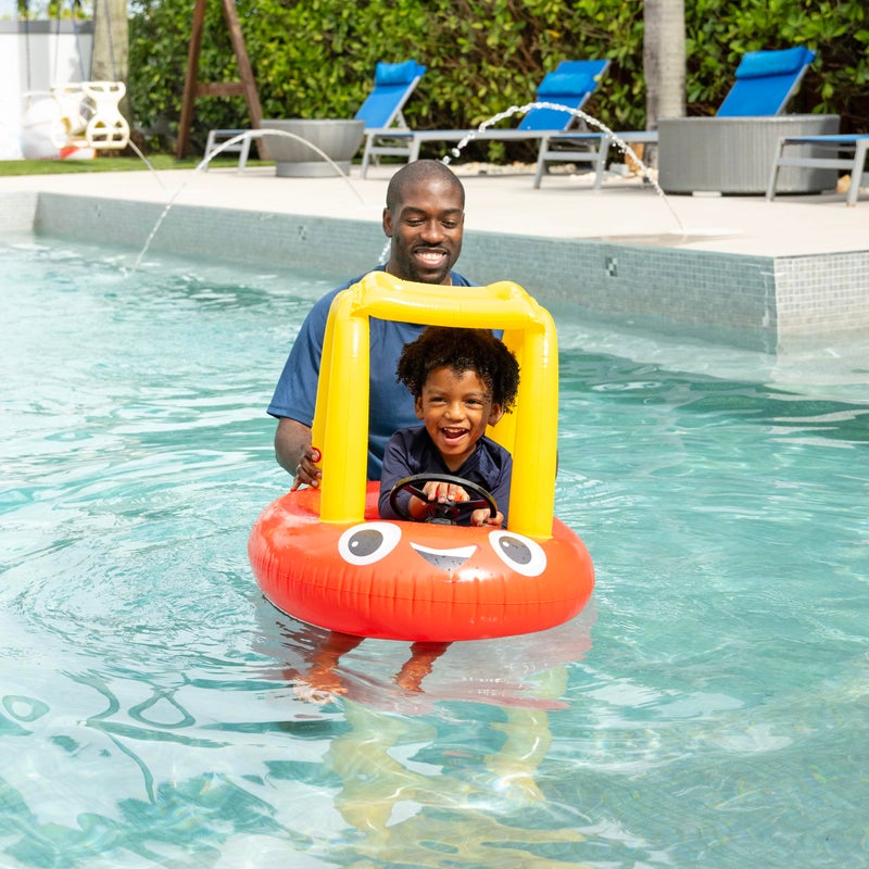Poolcandy Little Tikes Cozy Coupe Inflatable Junior Baby Boat for The Little Ones Enjoy a Day in The Water in Comfort with The Cozy Coupe Built in Canopy - Image 2