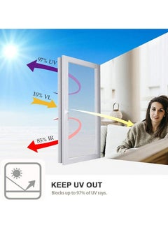 ELLEGLAM One Way Privacy Film, Window Tint for Home, Mirror Vinyl Roll Heat Control Anti UV Static Cling Sliding Door Coverings No Glue Garage Solar Paper (Black Silver,17.5 Inch X 6.56 Feet)  - Image 5