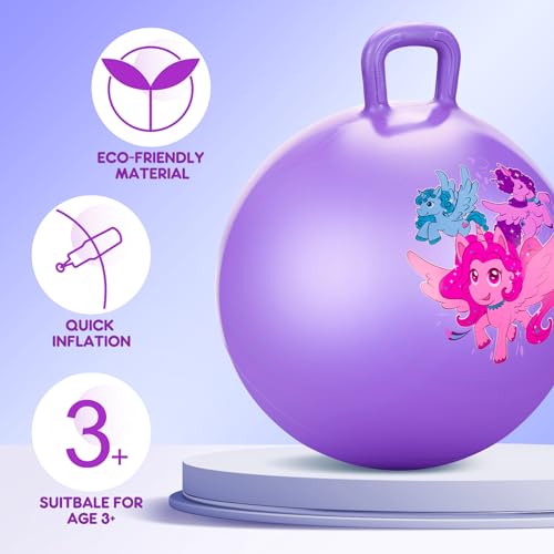 PlayZap Hopper Balls for Kids 38 18 Inches Bouncy Ball with Handle 18 Inflatable Bouncing Hopper 45cm Jumping Toys Garden Hopping Toys Girls Boys Gifts - Image 5
