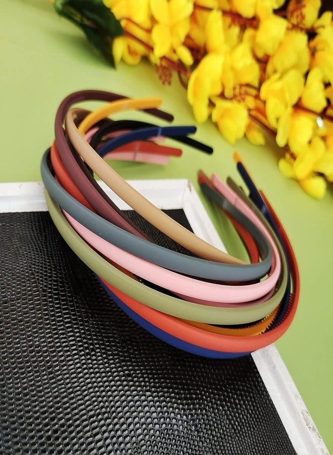 Freebies Pack of 6 Multicolor Plastic Hair Bands for Women & Girls | Strong Grip Stylish Headband Set | Perfect Hair Accessories for Casual, Office & Party Wears - Image 4