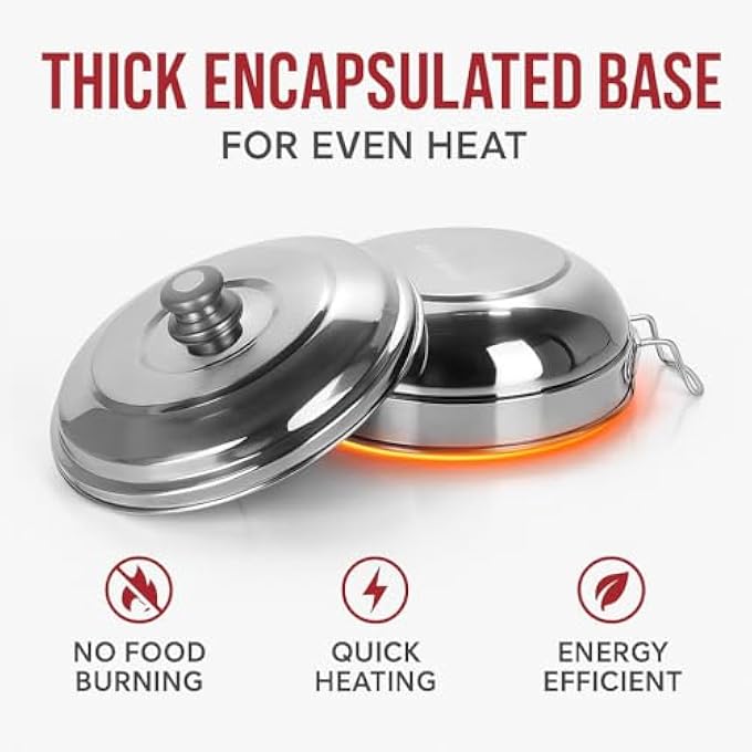 QSEC Triply bottom Idli maker Stainless Steel 4in1 Induction base Multi utility Kadai Idli Cooker AllinOne Big Size dhokla Cooker 6 Plate 2 Idli 1 mini idli 2 Dhokla 1 Patra Momo Steamer - Image 4