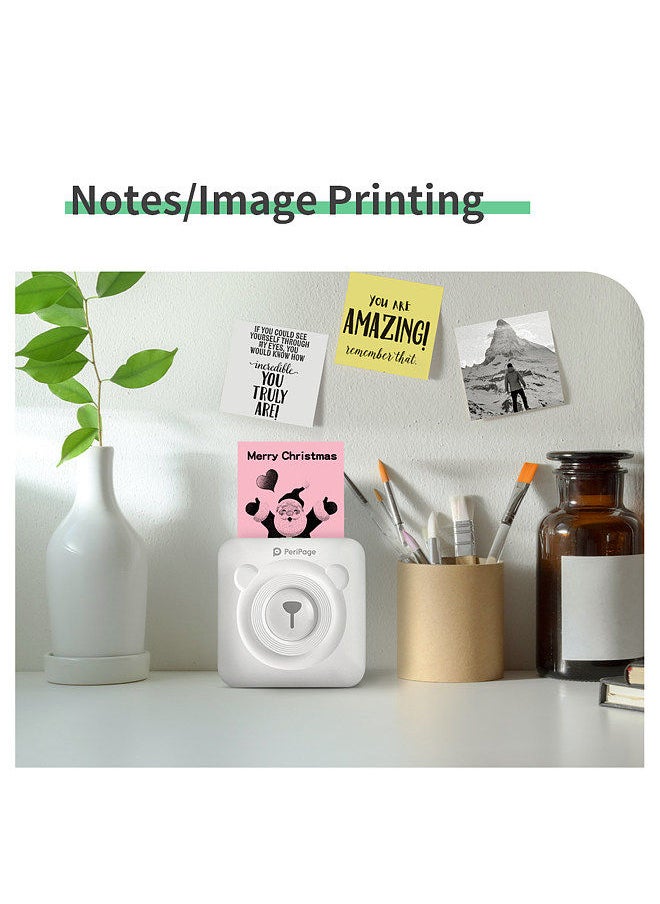 PeriPage Mini Pocket All-in-One Thermal Printer Wireless BT Picture Photo Label Memo Receipt Paper Printer AR Photo Function with USB Cable Support for Android iOS Smartphone Windows  - Image 4