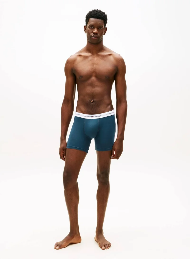 TOMMY HILFIGER Blk/Blu Jn/Ag Sea 3 Pack Boxer Briefs for Men | Best Price UAE