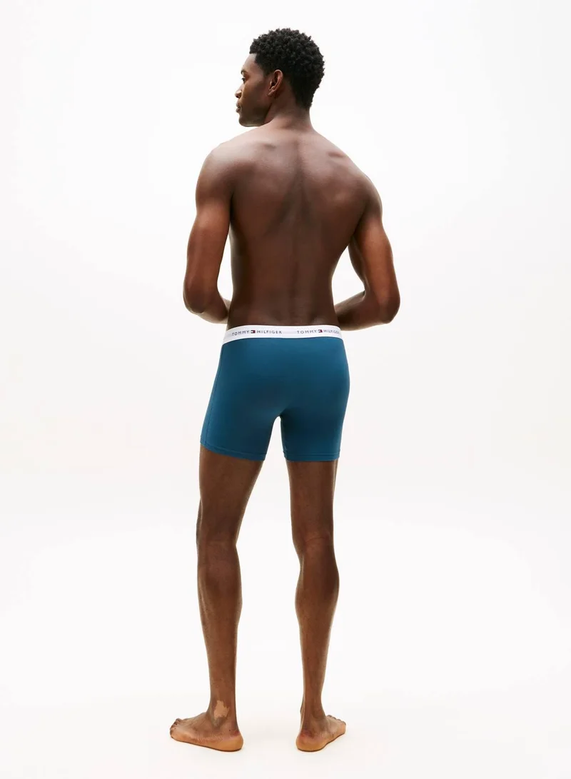 TOMMY HILFIGER Blk/Blu Jn/Ag Sea 3 Pack Boxer Briefs for Men | Best Price UAE